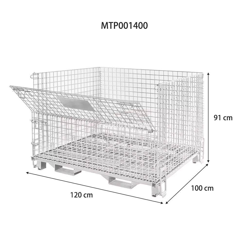 новый сетчатый контейнер Mega-M Gitterbox Pojemnik siatkowy 120x120x91- kosz metalowy składany